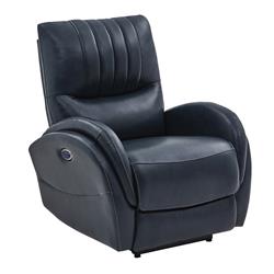 Picture of Benjara BM225788 Leatherette Upholstered Power Recliner with Contoured Seats&#44; Blue