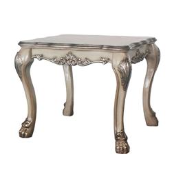Picture of Benjara BM226923 Scalloped Top Wooden End Table with Claw Leg Support&#44; Antique Silver