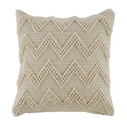 Picture of Benjara BM226991 20 x 20 in. Cotton Accent Pillow with Chevron Beaded Details&#44; Cream - Set of 4