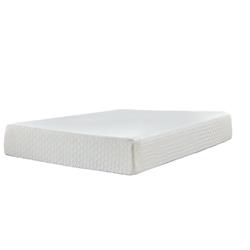 Picture of Benjara BM227229 Fabric Upholstered California Mattress with Memory Foam Layer&#44; White - King Size