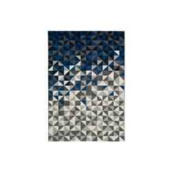 Picture of Benjara BM227476 Machine Made Fabric Rug with Diamond Pattern&#44; Blue & Gray - Medium