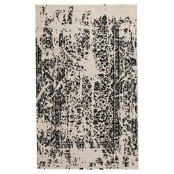 Picture of Benjara BM227506 Machine Woven Fabric Rug with Abstract Pattern&#44; Black & Off White - Medium