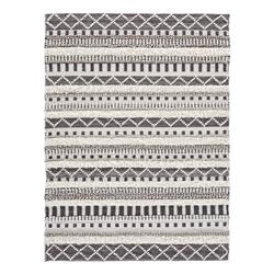 Picture of Benjara BM227542 Rectangular Woolen Rug with Tribal Pattern&#44; Gray & Cream - Large