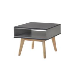 Picture of Benzara BM221192 Dual Tone Wooden Square End Table with Angled Wooden Legs&#44; Brown & Gray