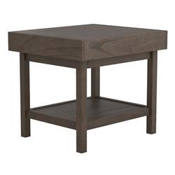 Picture of Benzara BM229635 Rectangular Wooden Top End Table with 1 Hidden Drawer&#44; Taupe Gray