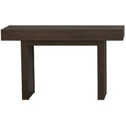 Picture of Benzara BM229637 Rectangular Wooden Top Sofa Table with Side Panel Support&#44; Taupe Gray