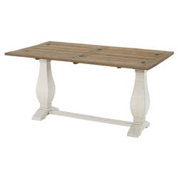 Picture of Benjara BM231163 30 x 18 x 60 in. Extendable Console with Pedestal Base&#44; Brown & White