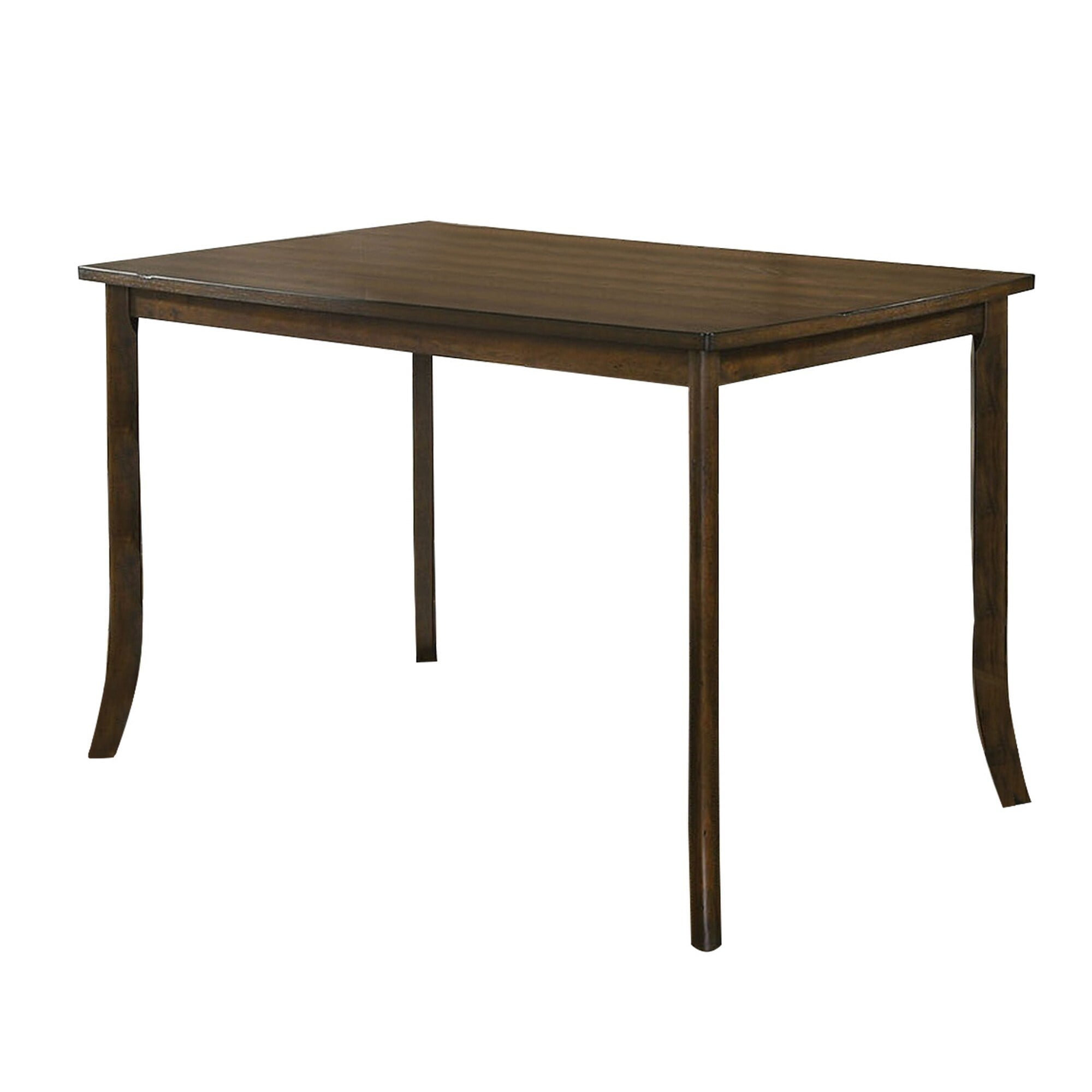 Picture of Benjara BM230597 Rectangular Wooden Top Counter Height Table with Saber Legs, Brown
