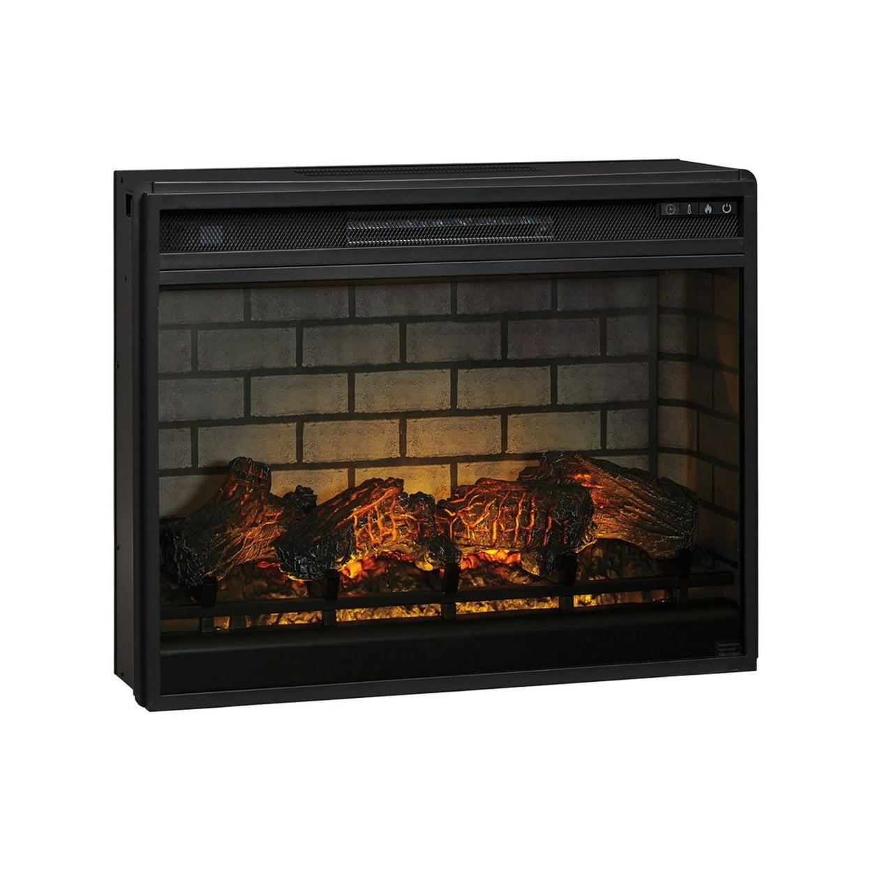 Picture of Benjara BM227445 31.25 in. Metal Fireplace Inset with 7 Level Temperature Setting&#44; Black