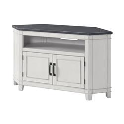Picture of Benjara BM231522 50 in. Wooden TV Stand with Open Shelve&#44; Grey & Antique White