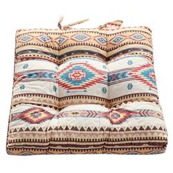 Picture of Benjara BM231024 Tisa Traditional Ikat Pattern Fabric Chair Pad&#44; Multi-Color