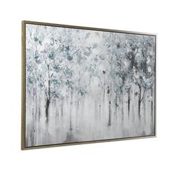 Picture of Benjara BM231922 Gallery Wrapped Wall Art with Handpainted Landscape Design&#44; Blue