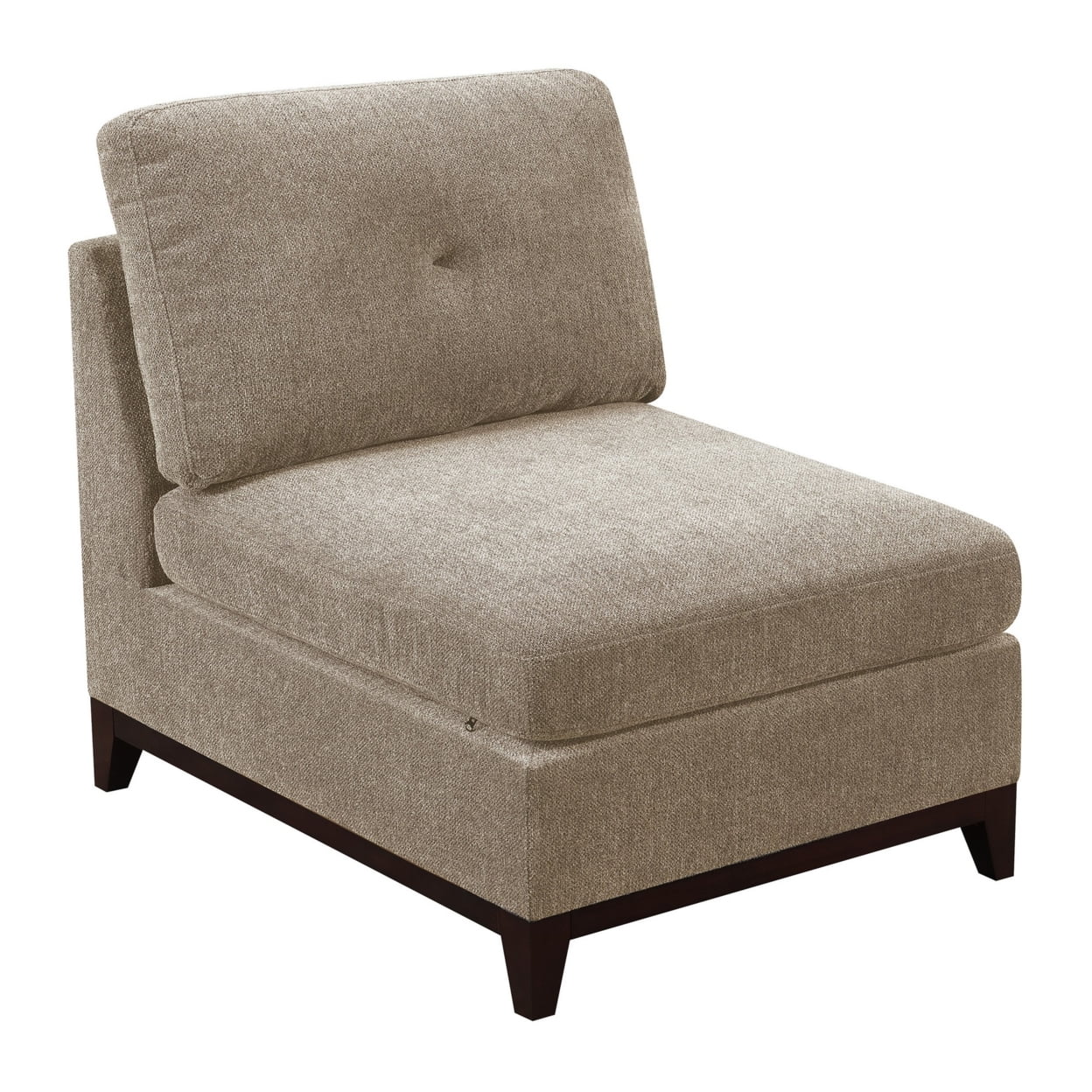Picture of Benjara BM231980 Fabric Armless Chair with Tufted Back Pillow&#44; Gray