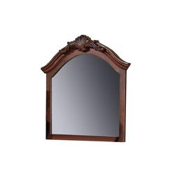 Picture of Benjara BM232125 42 in. Crowned Top Mirror&#44; Brown - Wooden