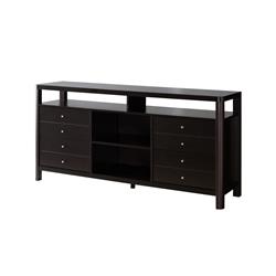 Picture of Benjara BM233514 30 x 15.5 x 60 in. 8 Drawer TV Stand with Open Compartments&#44; Brown