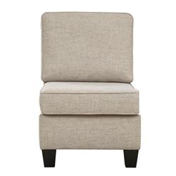 Picture of Benjara BM233196 35 x 33 x 24 in. Fabric Upholstered Armless Chair with Welt Trim&#44; Beige
