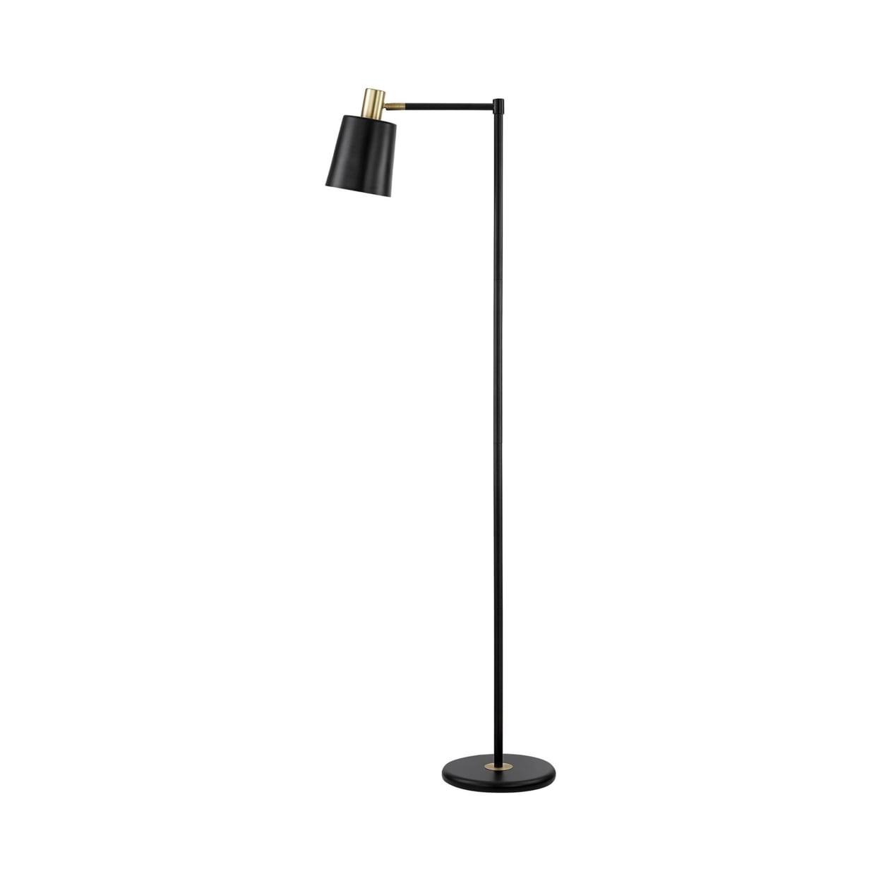 Picture of Benjara BM233239 60 x 20.5 x 10 in. Tubular Metal Floor Lamp with Horn Style Shade, Black