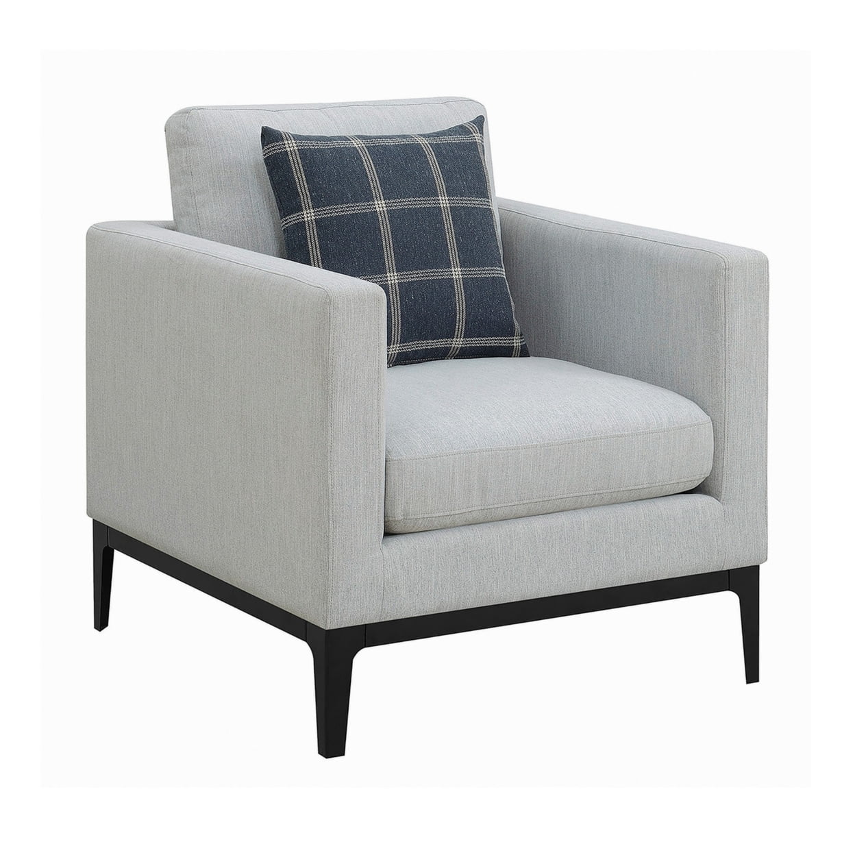 Picture of Benjara BM233245 36 x 32 x 34.25 in. Fabric Upholstered Arm Chair with Reversible Cushions & Pillows&#44; Gray