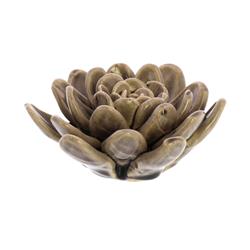 Picture of Benjara BM237103 4 in. Decorative Ceramic Succulent with Stable Base&#44; Gold & Gray