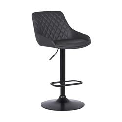 Picture of Benjara BM237248 Metal & Leatherette Bar Stool with Adjustable Height&#44; Black