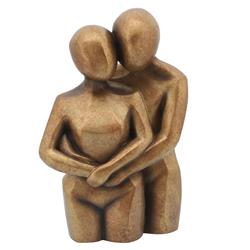 Picture of Benjara BM237368 12 in. Standing Couple Resin Figurine&#44; Gold