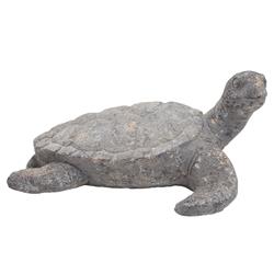 Picture of Benjara BM238460 23 in. Polyresin Tortoise Figurine with Textured Accents&#44; Gray