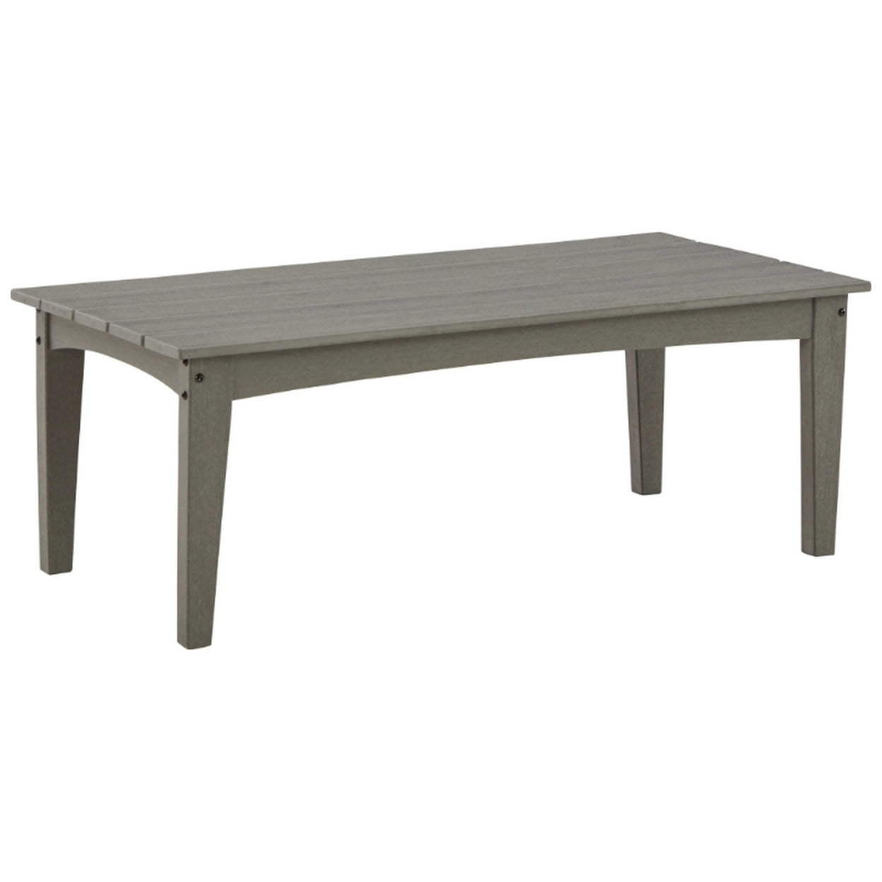 Picture of Benzara BM241853 Cocktail Table with Slatted Top & Tapered Legs&#44; Gray