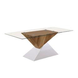 Picture of Benzara BM240044 Two Tone Wooden End Table with Pedestal Base&#44; White & Brown