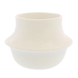 Picture of Benzara BM240237 4.25 x 6 x 6 in. Ceramic Vase with Flared Neck & Bowl Design Base&#44; White - Small&#44; Set of 4