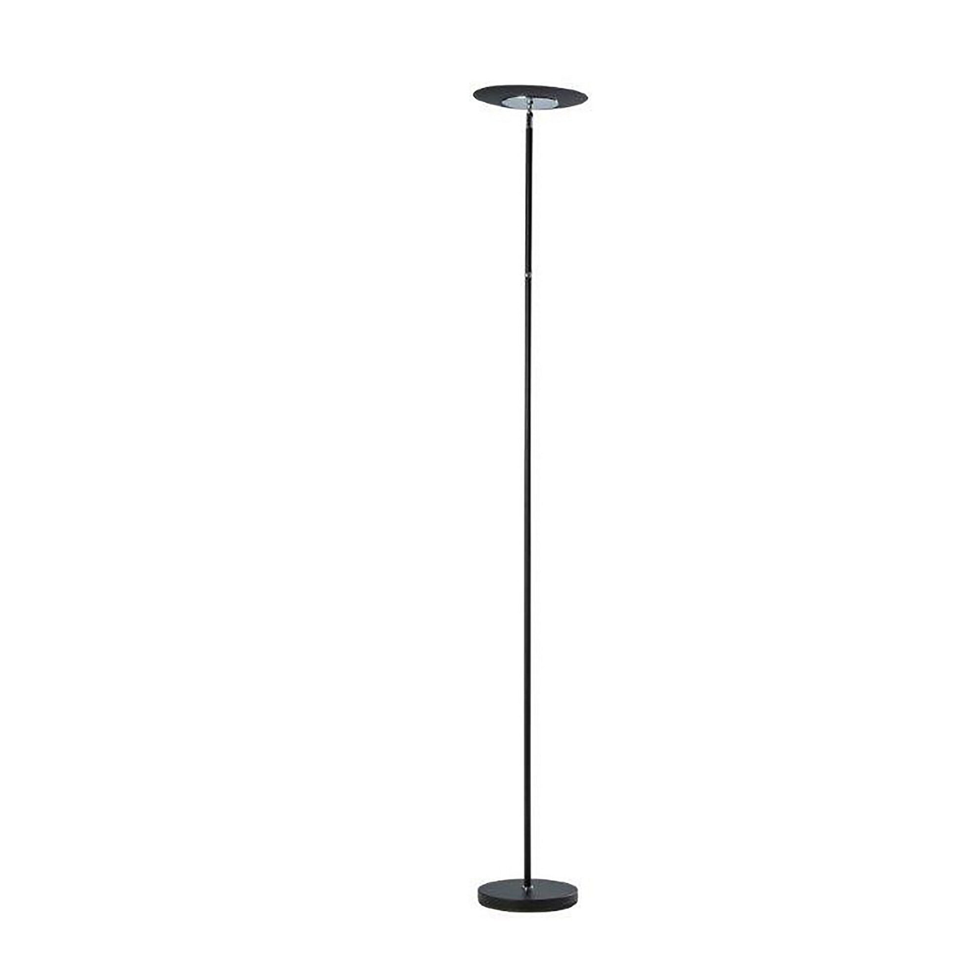 Picture of Benzara BM240394 Floor Lamp with Adjustable Torchiere Head & Sleek Metal Body&#44; Black