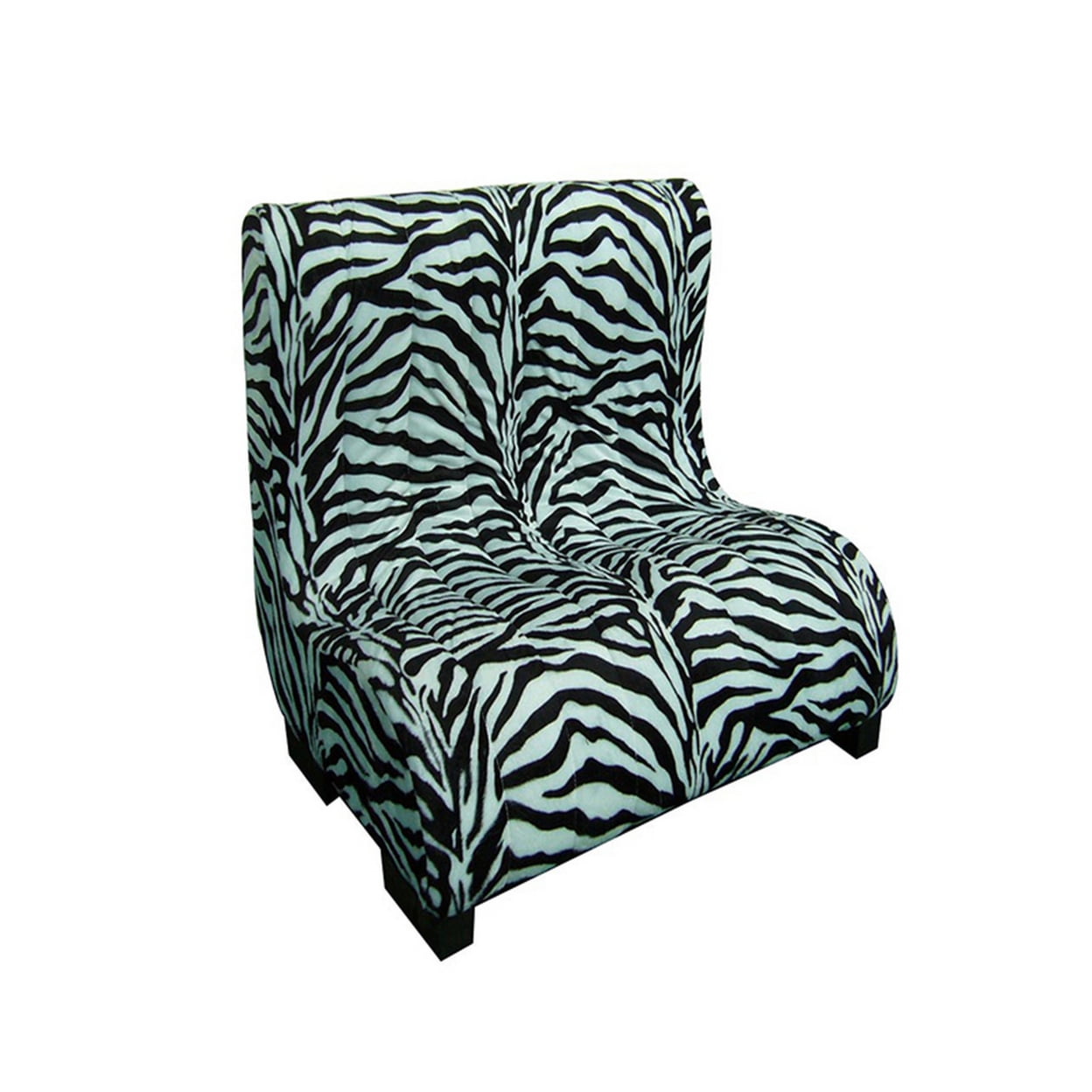 Picture of Benzara BM240400 Pet Bed with Zebra Pattern Fabric & Curved Back&#44; Black & White