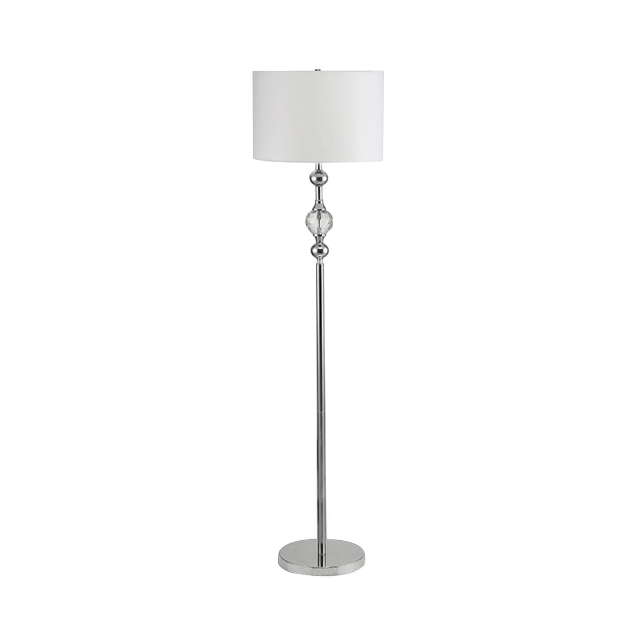 Picture of Benzara BM240432 Floor Lamp with Metal Frame & Crystal Accent&#44; White