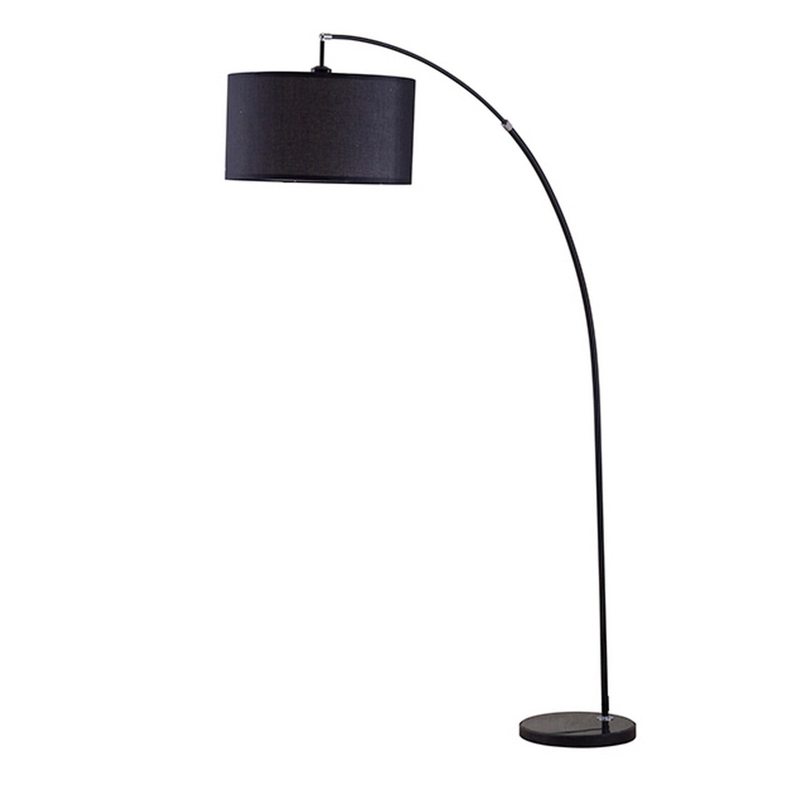 Picture of Benzara BM240434 Floor Lamp with Curved Metal Frame & Drum Shade&#44; Black