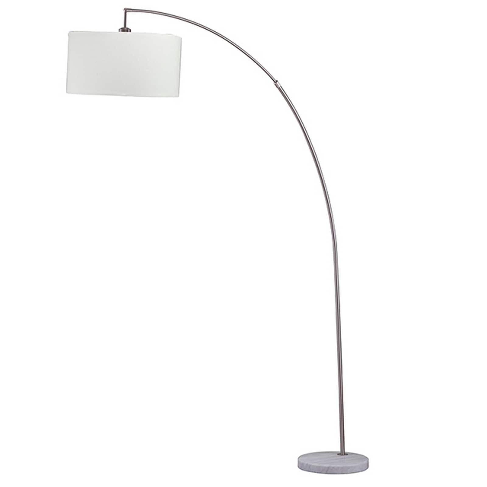 Picture of Benzara BM240435 Floor Lamp with Curved Metal Frame & Drum Shade&#44; Silver