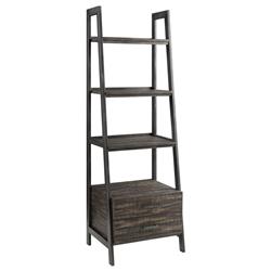 Picture of Benjara BM242014 Bookcase with 2 Drawers & 4 Tier Storage&#44; Brown & Black