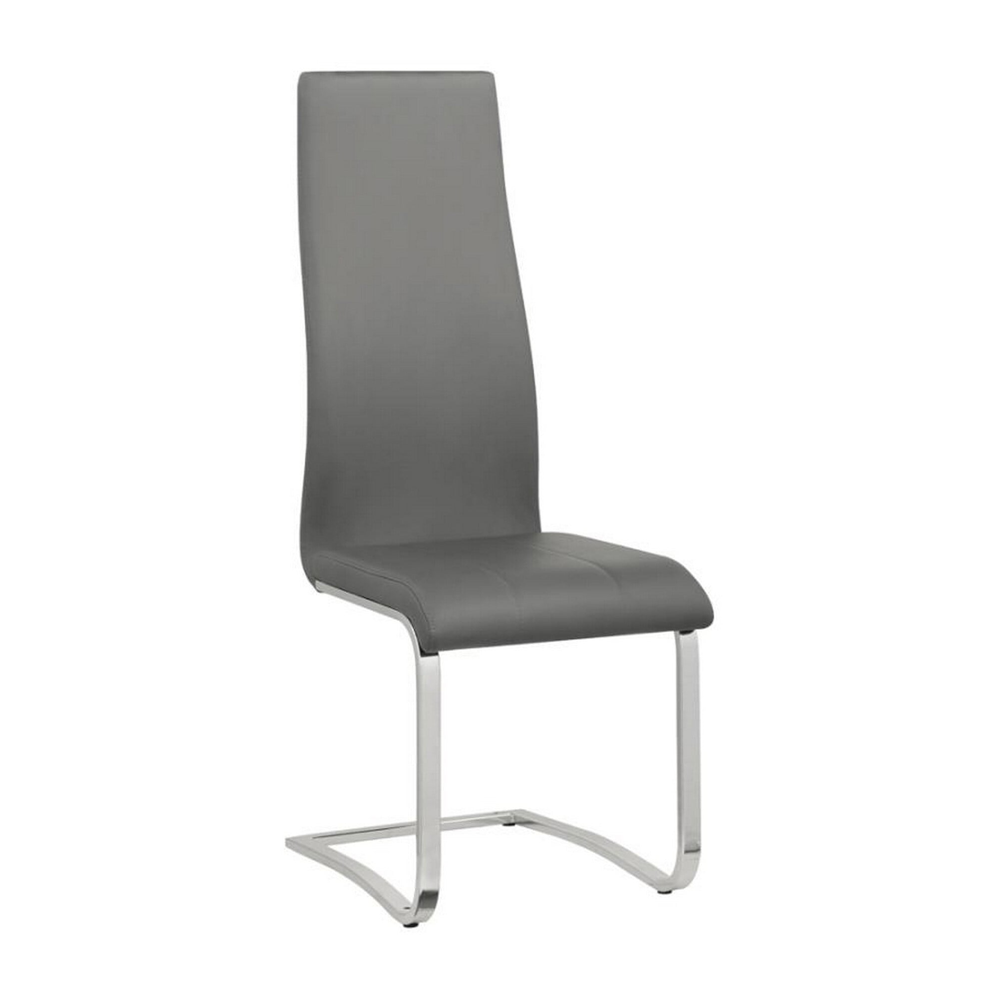 BM242101 Leatherette Dining Chair with Breuer Style, Gray - Set of 4 -  Benzara