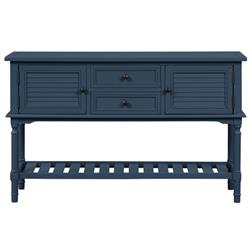 Picture of Benzara BM261399 Console Table with 2 Drawers & 2 Shutter Doorss&#44; Navy Blue