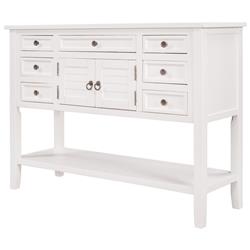 Picture of Benzara BM261405 Console Table with 7 Drawers & 2 Doors&#44; White
