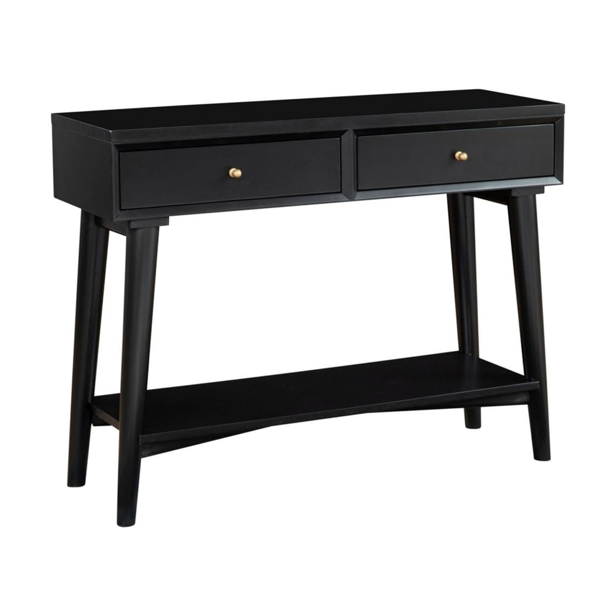 Picture of Benzara BM261881 Console Table with 2 Drawers & Angled Legs&#44; Black