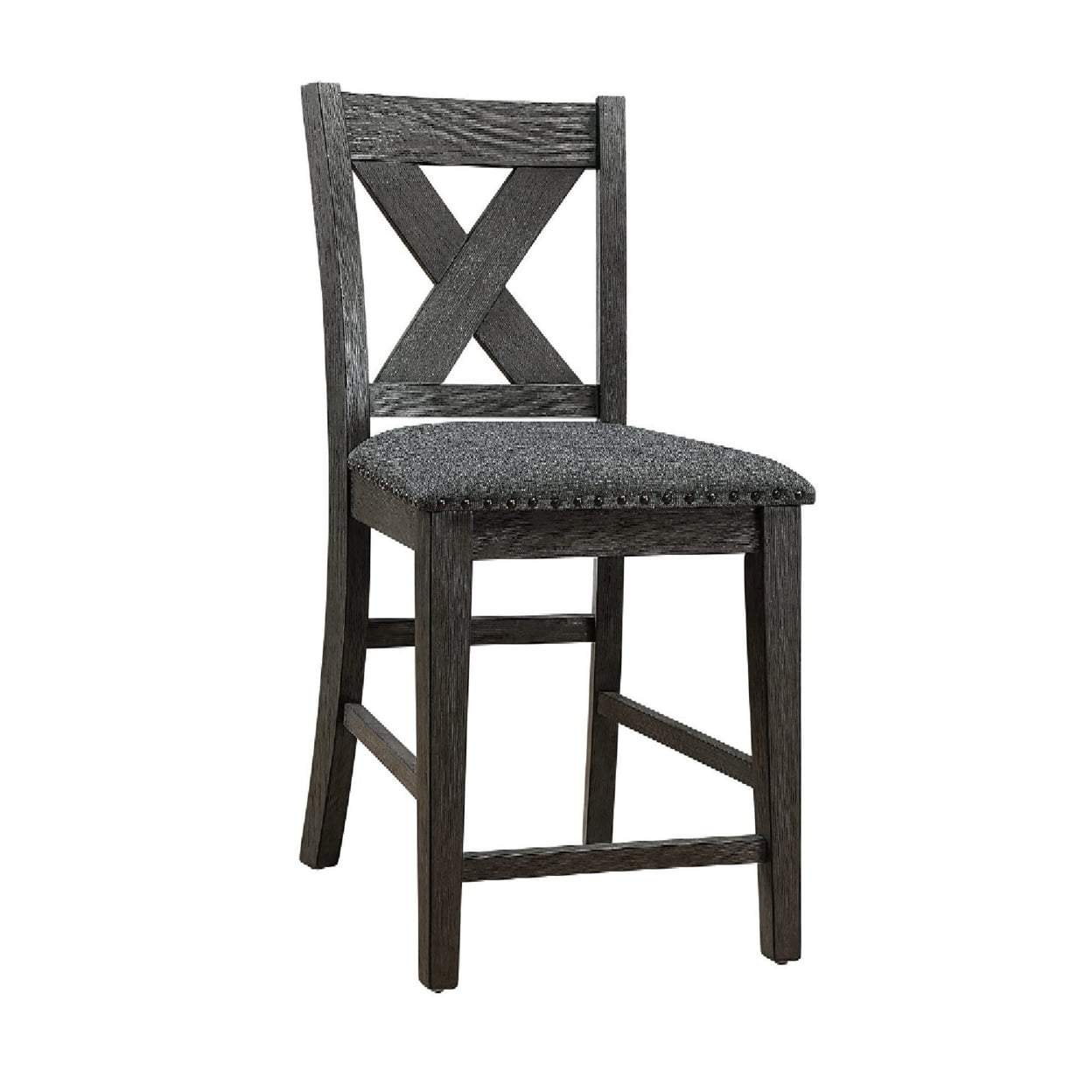 Picture of Benzara BM266488 Chair with High X Shaped Back & Nailhead Trim&#44; Brown