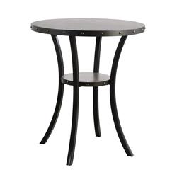 Picture of Benjara BM272080 36 in. Round Wood Bar Table with Flared Legs, Gray