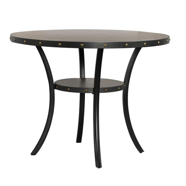 Picture of Benjara BM272081 48 in. Round Wood Counter Height Table with Flared Legs, Gray