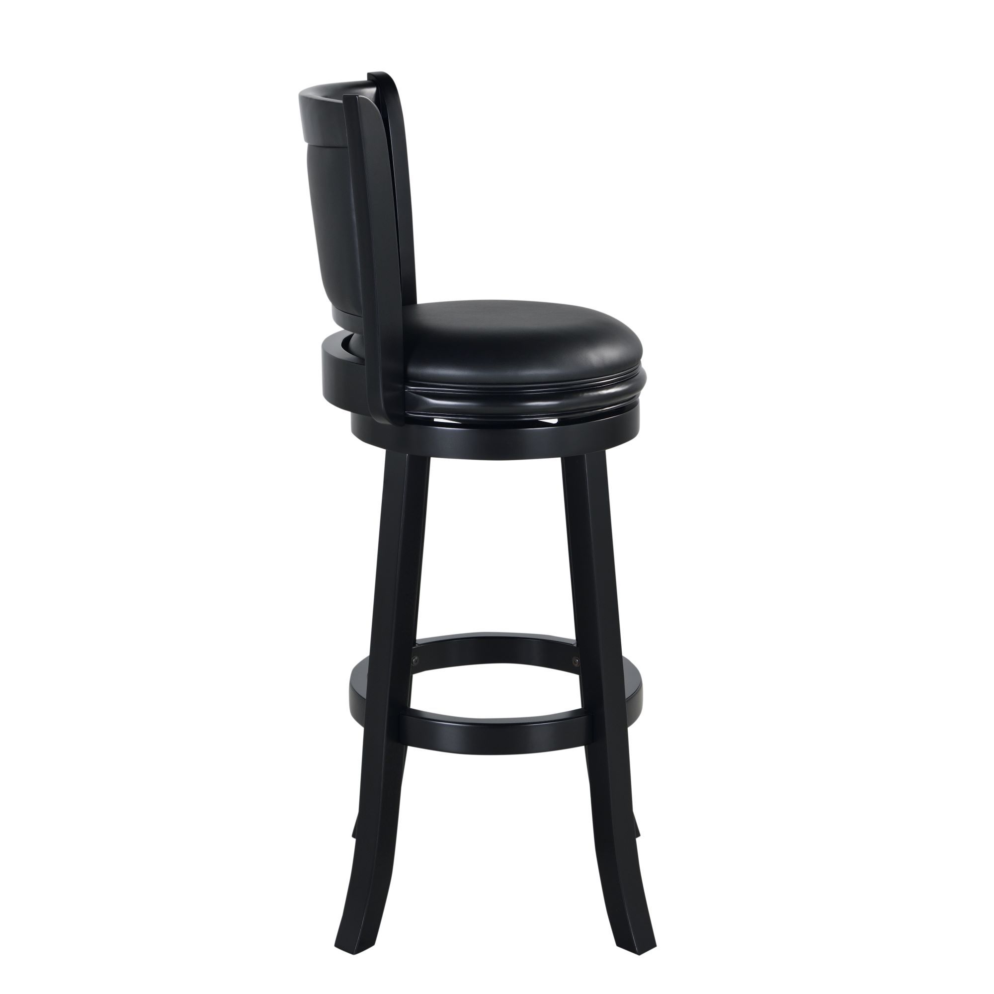 45834 34 in. Augusta Extra Tall Swivel Barstool, Black