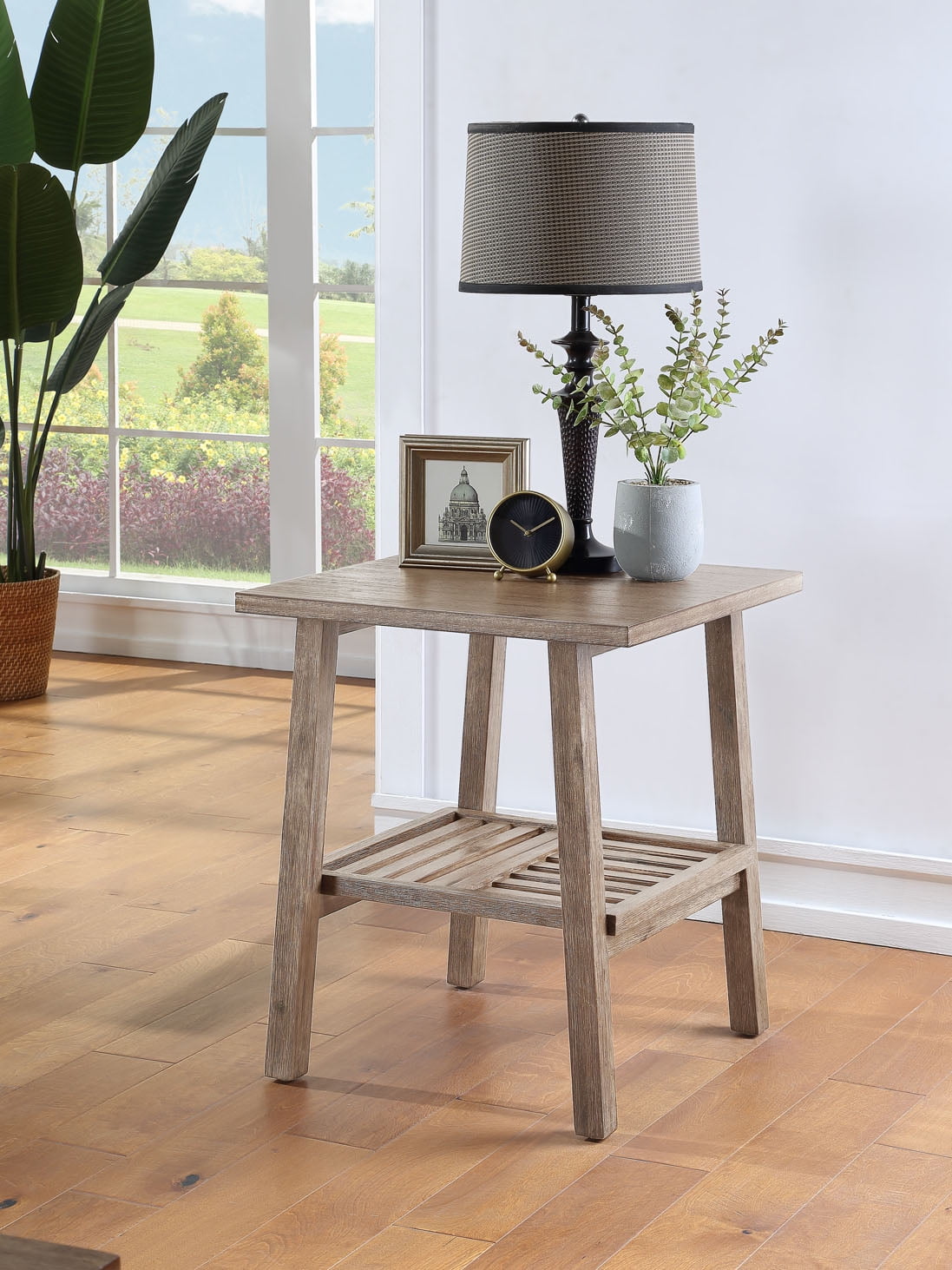 Picture of Boraam 75030 Sonoma End Table, Barnwood Wire-Brush