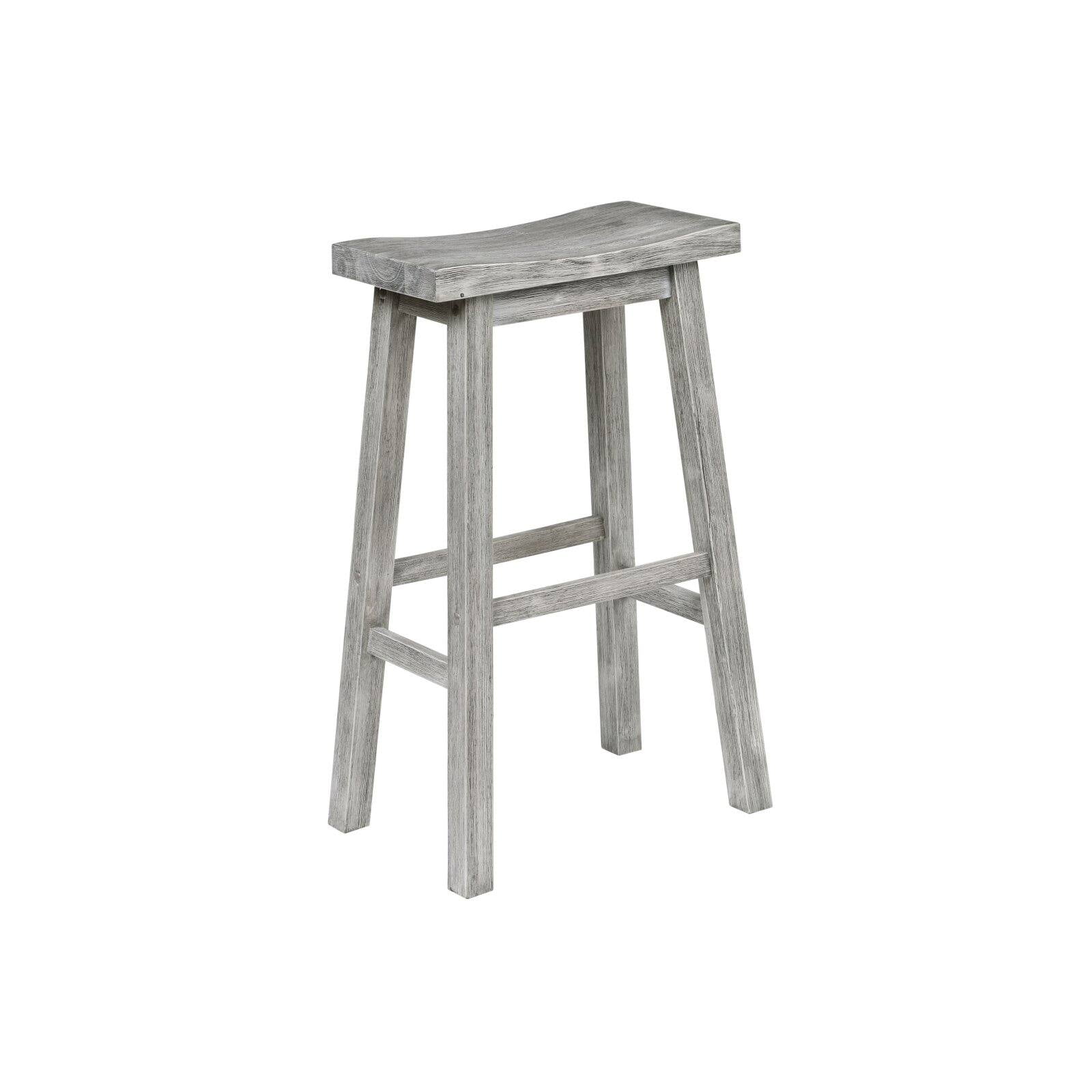 Picture of Boraam 75229 29 in. Sonoma Saddle Barstool, Storm Gray Wire-Brush