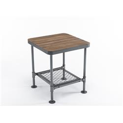 76151 Newport End Table, Gray & Natural