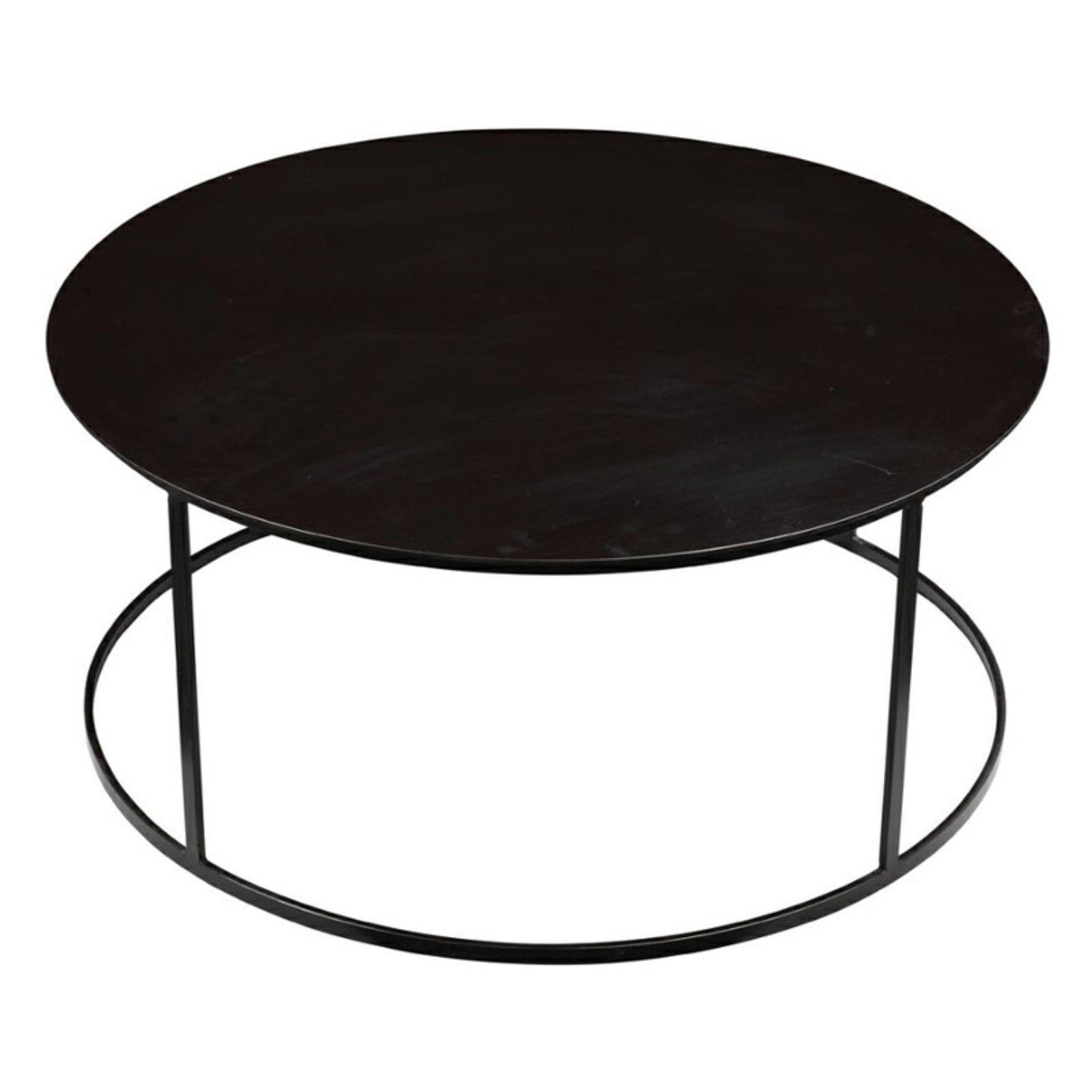 37.5 x 37.5 x 16.5 in. Robertson Round Coffee Table, Dark Brown