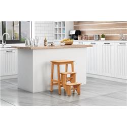36124 24 in. Niko Folding Step Stool, Natural