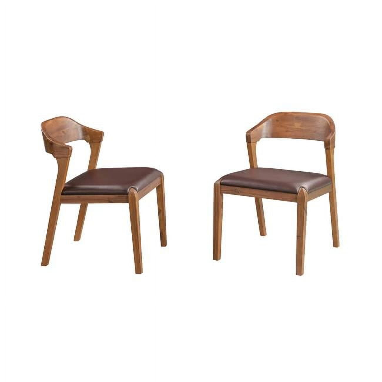 Rasmus Dining Side Chairs, Chestnut Wire-Brush - Set of 2