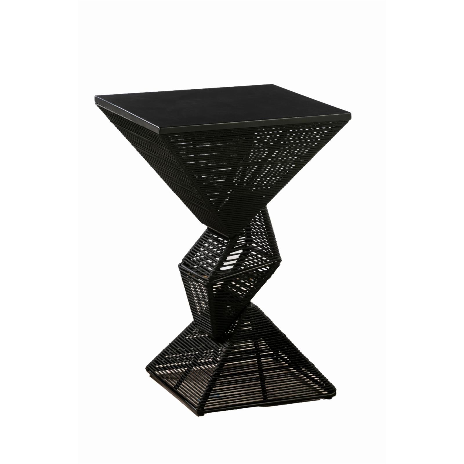 Picture of Boraam 76156 Lorenzo Rope Geometric Pub Table, Black